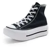 Image de Converse Chuck Taylor All Star Lift Double Stack Baskets pour Femme, Noir/Blanc, 37.5 EU