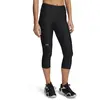 Image de Legging corsaire de fitness respirant femme, noir