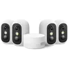 Image de eufy Security 4 caméras eufyCam C35, Surveillance sans Fil, intérieur et extérieur, Support magnétique, Vision Nocturne, Stockage Local, sans abonnement, IP67, Compatible Panneau Solaire, Blanches