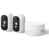 Image de eufy Security 2 caméras eufyCam C35, Surveillance sans Fil, intérieur et extérieur, Support magnétique, Vision Nocturne, Stockage Local, sans abonnement, IP67, Compatible Panneau Solaire, Blanches