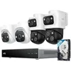 Image de Système de vidéosurveillance NVR PoE eufy S4, Enregistrement 24/7, Disque Dur 2 to, 2 caméras Bullet-PTZ et 2 caméras tourelles, PTZ 360°, Suivi IA, Recherche Intelligente, Vision Nocturne Couleur