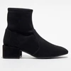 Image de Stuart Weitzman - Bottines en Velours de Cuir Accordion noires - Talon 5 cm 38