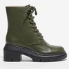 Image de Stuart Weitzman - Boots en Cuir Nisha kaki - Talon 7,5 cm 35