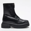 Image de Stuart Weitzman - Boots en Cuir Charli Zip Sport noires 36