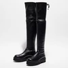 Image de Stuart Weitzman - Cuissardes en Cuir Ht Lowland Ultralift noires - Talon 5 cm 36,5