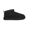 Image de UGG pour femme. 1116109 Bottines Classic Ultra Mini en cuir noir (39), Plat, Casuel