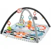 Image de Fisher-Price Mon Tapis Sensoriel 3-en-1, Tapis d’éveil et de Jeu à Plat Ventre, Son et lumière, avec 5 Jouets Amovibles, dès la Naissance, HBP41