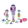 Image de Enchantimals Royaume de l'océan Coffret Famille de Tinsley Tortue, avec 3 Mini-poupées, 3 Mini-Figurines et Accessoires, Jouet pour Enfant, HCF95