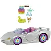 Image de Barbie Extra Cabriolet argenté, Voiture pour poupée, 2 Places, Intérieur Rose, avec Corgi et Piscine pour Chien, et Accessoires, Jouet pour Enfant, HDJ47