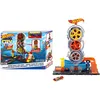 Image de Hot Wheels - Hot Wheels City - Circuit Boutique de Pneus - Coffret avec 1 Voiture - Ascenseur, Pompe à Essence - Démarre avec 1 Clé - Cadeau dès 4 Ans, HDP02