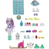 Image de Enchantimals, Calendrier de l’Avent avec Poupées Sybill Léopard des Neiges et Figurine Flake et 24 accessoires surprises, Jouet Enfant, Dès 4 ans, HHC21