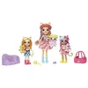 Image de Enchantimals Coffret La Famille de Carmel Chat avec 3 Poupées, 3 Figurines de Chats et Accessoires, Jouet Enfant, Dès 4 Ans, HHC11