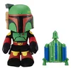 Image de Star Wars Mattel Peluche Boba Fett 30 cm avec transformateur de voix et lance-roquette souple pneumatique, jouet pour enfant, HHW55