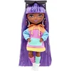 Image de Barbie Poupée Extra Mini n° 7 (14 cm) avec Robe Colorée à Capuche et Bottes, avec Socle et Accessoires, Jouet Enfant, Dès 3 Ans, HJK66