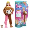 Image de Barbie Poupée Cutie Reveal Série Jungle, poupée avec Costume de Singe en Peluche, 10 Surprises et Changement de Couleur, Jouet Enfant, Dès 3 Ans, HKR01