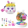 Image de Polly Pocket Coffret Jardin Lapin avec 2 Mini-Figurines, 12 Accessoires, 2 Accessoires Qui Changent De Couleur, Jeu D’Eau, Jouet Enfant, Dès 3 Ans, HKV36