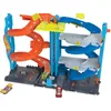 Image de Hot Wheels City Tour Spirale Transformable et 1 véhicule | Véhicule et circuit à l'échelle 1:64, 2 modes de jeu, course solo ou duo, HKX43