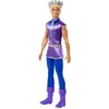 Image de Barbie Poupée Ken Prince, Blond avec Couronne dorée, Tunique Bleue et Bottes de Cavalier, Conte de fées, Jouet Enfant, Dès 3 Ans, HLC23
