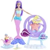 Image de Barbie Coffret Dreamtopia Babysitting au Fond de l’Océan, avec poupée sirène Cheveux Violets, Queue Rose et Violette et Accessoires, Jouet Enfant, Dès 3 Ans, HLC30