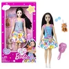 Image de Barbie - Ma Première, Poupée pour Tout-Petits, Ma Première Poupée Renée, 34 Cm, avec Cheveux Noirs, Renard en Peluche, Accessoires, Corps Doux Et Flexible, Jouet Enfant, Dès 3 Ans, Hll22