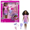 Image de Barbie Ma Première Poupée Brooklyn Brune avec Corps articulé, habillages et Accessoires, Jouet Enfant, Dès 3 Ans, HMM67