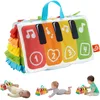 Image de Fisher-Price Jouet Musical Mon Piano D’Éveil Sensoriel Pour Jeu À Plat Ventre Et Sur Le Dos Bébés, Avec Touches Lumineuses Multicolores Et Musique, Jouet Bébé, HND54
