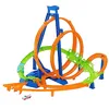 Image de Hot Wheels , Coffret Looping multi crash, circuit avec 5 zones de carambolage, propulseur motorisé et 1 voiture Hot Wheels échelle 1/64, rangement facile, HNL97
