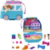 Image de Polly Pocket Coffret Chiot À La Plage avec 2 Mini-Figurines, Shani Et Son Amie, 12 Accessoires Dont 1 Camping-Car Et 5 Éléments De Jeu, Jouet Voyage, Jouet Enfant, A Partir De 4 Ans, HRD36