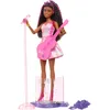Image de Barbie Métiers 65ème Anniversaire Pop Star Coffret Contenant Une poupée chanteuse Brune et 10 Accessoires Dont Une scène avec Fonction Mobile, HRG43