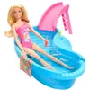 Image de Barbie-Poupée et accessoires-Coffret poupée blonde avec piscine de rêve HRJ74