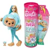 Image de Barbie Coffret Cutie Reveal Avec Poupée Articulée Blonde Et Mèche Bleue, Ourson Dauphin, 10 Surprises Et Accessoires Inclus, À Collectionner, Jouet Enfant, A Partir De 3 Ans, HRK25