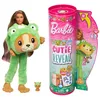 Image de Barbie Coffret Cutie Reveal avec Poupée Articulée Châtain avec Mèches Roses, Chiot Déguisé en Grenouille, 10 Surprises Et Accessoires, À Collectionner, Jouet Enfant, A Partir De 3 Ans, HRK24