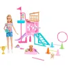 Image de Barbie Coffret Parcours D’Obstacles Et Poupée Stacie Avec 3 Chiots À Entraîner, +20 Éléments, Terrain De Jeu Et Accessoires, Jouet Enfant, A Partir De 3 Ans, HRM10