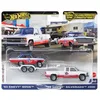 Image de Hot Wheels Team Transport '63 Chevy Nova & '88 Chevy Silverado Ensemble de véhicules moulés sous Pression, Voiture de Course avec remorque, VP Racing, modèle à l'échelle 1:64