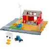 Image de Matchbox Action Drivers Aventure à la ferme Coffret de jeu avec tracteur à l’échelle 1/64, remorque, 2 bottes de foin, figurines de chèvre, de cheval et de vache amovibles, sons réalistes, HRY42