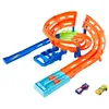 Image de Hot Wheels Circuit looping de l’extrême, Coffret Circuit 2 Voitures à l’échelle 1/64, Facile à Ranger, HTK17