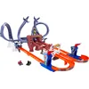 Image de Hot Wheels RacerVerse Piste de Course Mobile de Spiderman Coffret Circuit avec Voitures de Course Hot Wheels Spiderman et Black Panther, Course en Plusieurs Tours pour échapper à Doc Ock, HPL34
