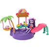 Image de Enchantimals Coffret Piscine En Forme De Singe Avec Poupée De 15,3 Cm, Figurine Animal, Toboggan, Balançoire, +12 Pièces De Jeu, Jouet Enfant, A Partir De 4 Ans, HTW73
