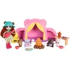 Image de Enchantimals Coffret Tente De Camping Cuddlers avec Poupée Et 4 Figurines D’Animaux, Sac De Couchage, Feu De Camp, Et Autres Accessoires Inclus, Jouet Enfant, A Partir De 4 Ans, HTW71