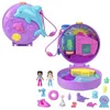 Image de Polly Pocket Sauvetage du dauphin Coffret avec 2 mini-figurines, animaux marins et accessoires de l’océan, HWN96