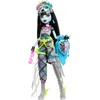 Image de Monster High Poupée Frankie Stein Monster Fest Poupée avec Tenue Glamour du Monster Fest et Accessoires sur Le thème du Festival comme des en-Cas, Une Affiche de Groupe, HXH79