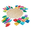 Image de Fisher-Price-Puzzle Mandala en Bois-Puzzle 40 pièces motif géométrique HXT94