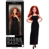 Image de Barbie Essentiels Poupée de Collection modèle 04 avec Cheveux Roux bouclés, Petite Robe Noire et Bottes, Tenue à Coupe Universelle, poupée articulée morphologie Petit gabarit, JBH74