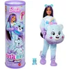 Image de Barbie Poupée Cutie Reveal Bisounours, avec Costume en Peluche Touvaillante et 10 Surprises, y Compris Changement de Couleur et Mini Ours, JFV61