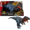 Image de Mattel Jurassic World : Renaissance, Figurine articulée Abelisaurus Rugissement féroce, dinosaure avec mouvement de mâchoire, attaque multidirectionnelle et son, jeu virtuel, JGB91