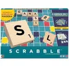 Image de Mattel Games Scrabble JGR64 Jeu de société classique avec jetons de lettres et pupitres en bois, deux options de jeu, édition en espagnol