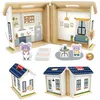 Image de Fisher-Price Maison de poupée en bois, 6 pièces pour les voyages, les enfants d'âge préscolaire à partir de 3 ans