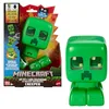 Image de Mattel Minecraft Mon Creeper interactif | Creeper Mob avec lumières, sons et action explosive, figurine activée par bouton de 14 cm