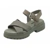 Image de Timberland Clairemont Way Sandales croisées pour femme, Gris taupe clair pleine fleur, 38 EU