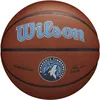 Image de Wilson Ballon de Basket TEAM ALLIANCE, MINNESOTA TIMBERWOLVES, intérieur/extérieur, cuir mixte taille : 7